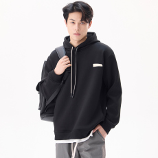 批发实拍2024秋冬新款男士连帽卫衣休闲时尚百搭舒适宽松简约帽衫