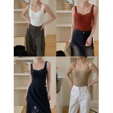 批发新款蚕丝暖感衣半固定式胸垫聚拢一体式修身托胸显瘦内衣打底背心