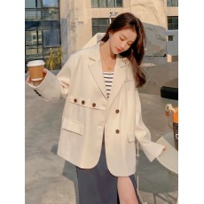 批发秋季新款简约纯<b class='q'>色</b>小心机<b class='q'>西装</b>外套女气质显瘦女神范休闲西服上衣潮