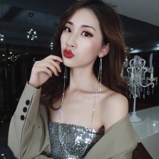 批发耳环女韩国气质长款简约超仙耳线流苏网红耳坠个性百搭耳饰女