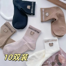 批发秋冬咖色系美拉德穿搭短袜棉袜学生袜