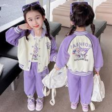 批发<b class='q'>女童</b>学院<b class='q'>风</b>套装春秋季<b class='q'>韩版</b>小女孩洋气长袖打底衫<b class='q'>外套</b>裤子三件套潮