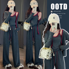 批发秋季新品 慵懒风三件套孕妇套装