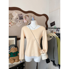 批发实拍<b class='q'>大码</b>德绒保暖内衣波浪边弹力修身贴肤<b class='q'>打底衫</b>秋冬内搭长袖上衣