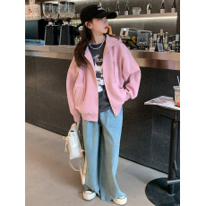 批发<b class='q'>女</b><b class='q'>童</b>卫衣2026新款洋气秋装女孩连帽上衣儿<b class='q'>童装</b>春秋季时髦大童衣服