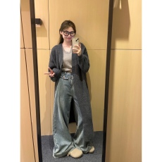 批发FFAN 11 长款大被子开衫 慵懒褂～ 宽松休闲直筒针织衫外套