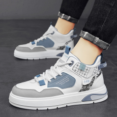 批发2024秋季新款高帮板鞋小白鞋休闲男鞋货号