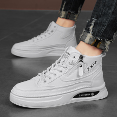 批发2024秋季新款高帮板鞋休闲小白鞋男鞋货号