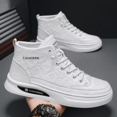 批发2024秋冬新款高帮板鞋<b class='q'>休闲</b>小白鞋男鞋货号
