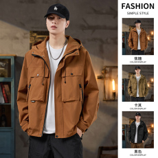 批发实拍2024秋冬美式机能三防休闲男士夹克潮牌外套宽松户外冲锋衣男