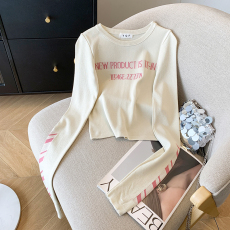 批发实拍 大货2026春装新款韩版设计感<b class='q'>圆领</b>长袖打底衫<b class='q'>T</b><b class='q'>恤</b>上衣针织衫女