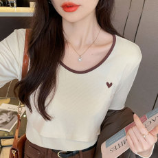 批发实拍现货 哺乳T恤春<b class='q'>夏</b>打底纯棉显瘦喂奶衣内搭上衣月子期服孕妇衣