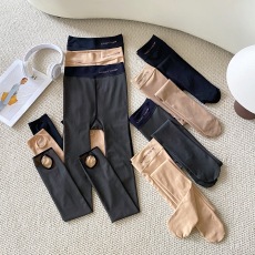 批发实拍大码水光<b class='q'>袜</b>女保暖裤水光黑丝透肤光腿秋冬一体加绒加厚连裤