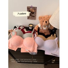 批发实拍实价貂毛文胸<b class='q'>内衣</b>女无痕小胸显大无钢圈<b class='q'>聚拢</b>舒适少女文胸罩