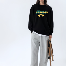 批发秋冬长袖卫衣高级美式重磅320G宽松圆领连帽带帽情侣上衣潮牌男装