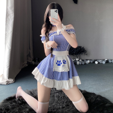 批发实拍实价性感<b class='q'>情趣</b>内衣女格子<b class='q'>女仆</b>战袍免脱激情制服套<b class='q'>装</b>