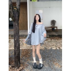 批发实拍  2026春秋薄款简约蝙蝠袖露肩收袖针织衫软糯松弛感<b class='q'>宽松</b>上衣