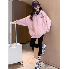 批发女童卫衣2026新款洋气秋装女孩连帽上衣儿童装春秋季时髦大童衣服