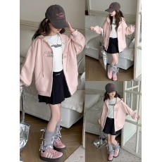 批发女童卫衣2026新款洋气秋装女孩连帽上衣儿童装春秋季时髦大童衣服