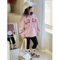 批发女童拉链卫衣2026新款洋气秋装女孩连帽上衣儿童装春秋季大童衣服