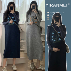 批发新品~2024秋<b class='q'>冬</b>新款孕妇韩版时尚宽松显瘦减龄马甲+打底套装