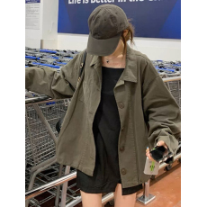 批发<b class='q'>韩国</b>外贸外套设计感小众女复古港风早秋chic上衣甜辣棒球服小个子