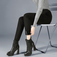 批发羽绒裤女冬季外穿时尚高腰修身加厚保暖鸭绒潮牌百搭纯色休闲裤