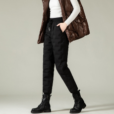 批发羽绒裤男女同款冬季外穿时尚修身加厚保暖鸭绒潮牌百搭纯色休闲裤