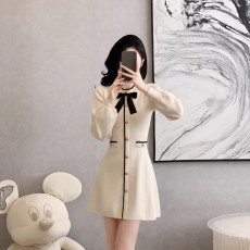 批发2025<b class='q'>秋</b>季法式小香风针织连衣裙女气质名媛风内搭高级感小个子穿搭