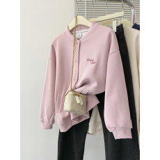 批发实拍米呢复合330克2026春秋刺绣开衫外套长袖上衣潮大码女装200斤