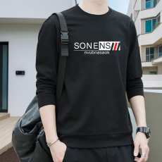 批发秋冬圆领连帽卫衣帽衫重磅320G青年男士宽松百搭长袖上衣外套男装