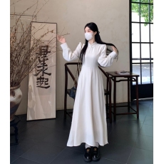 批发实拍大码女装新中式改良旗袍连衣裙春季<b class='q'>新款</b>法式国风礼服长裙子