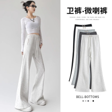 批发抽绳喇叭裤时尚宽松<b class='q'>孕妇</b><b class='q'>裤</b>春秋款宽松不勒肚