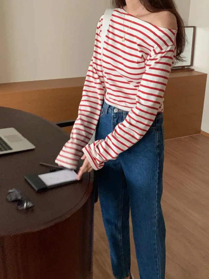 여성용 스타일리시 블라우스 티셔츠 상세 이미지 21