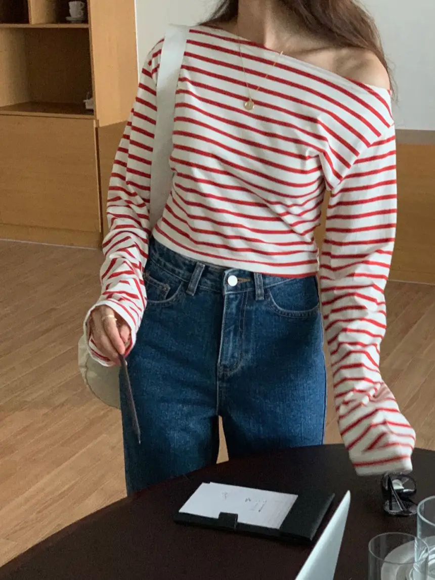 여성용 스타일리시 블라우스 티셔츠 상세 이미지 27