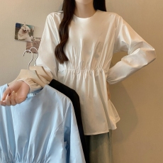 批发实拍2026早春大码女装韩版百搭显瘦休闲设计感长袖衬衫