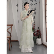 批发改良旗袍女春季新款国风<b class='q'>女装</b>2026连衣裙新中式高端汉服唐装长裙子