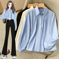 批发衬衫女衬衣职业面试高级感抗皱正装上衣长袖上衣