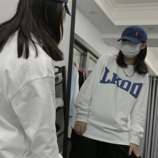 批发韩国<b class='q'>外贸</b>新款韩版加厚加绒圆领套头卫衣女宽松慵懒风字母上衣3115