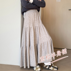 批发高级感针织蓬蓬公主裙女秋<b class='q'>冬</b>毛线高腰遮跨显瘦A字中长蛋糕裙