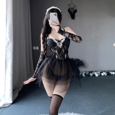 批发实拍实价性感<b class='q'>情趣</b>内衣纯欲蕾丝<b class='q'>女仆</b>诱惑网纱透视女佣激情套<b class='q'>装</b>