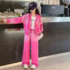 批发女童套装2026春秋新款<b class='q'>儿童</b>洋气时髦外套大童休闲长裤运动两件套潮