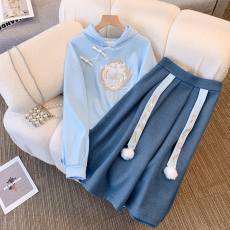 批发【棉】<b class='q'>婴儿</b>绒原创改良汉服<b class='q'>套装</b>女日常国风拜年服汉元素<b class='q'>卫衣</b>两件套