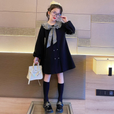 批发韩版女童宽松裙子<b class='q'>春</b>秋装2024新款儿童装时髦衣服中大童女孩连衣裙