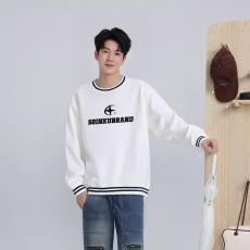 批发高版套头卫衣男撞色重磅360G宽松百搭潮流圆领上衣外套情侣时尚