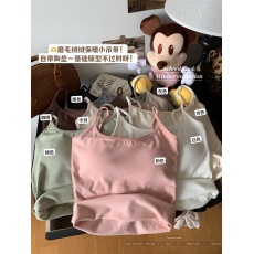 批发实价实拍基础款磨毛吊带背心秋<b class='q'>冬</b>保暖内搭打底带胸垫文胸美背上衣