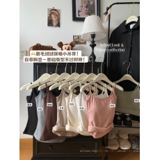 批发实价实拍基础款磨毛吊带背心秋冬保暖内搭打底带胸垫文胸美背上衣