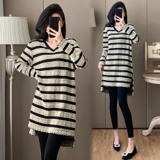 批发大码女装2026春季新款宽松慵懒风中长款长袖百搭显瘦时尚连衣裙女