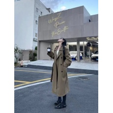 批发卡其色风衣外套女小个子2024<b class='q'>春</b>秋新款韩系高级感中长款英伦风大衣