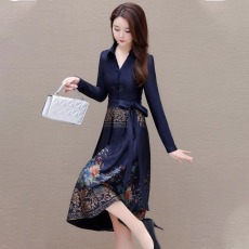 批发长袖<b class='q'>高档</b><b class='q'>连衣裙</b>2026新款女早秋新中式穿搭气质高级感时尚马面裙子
